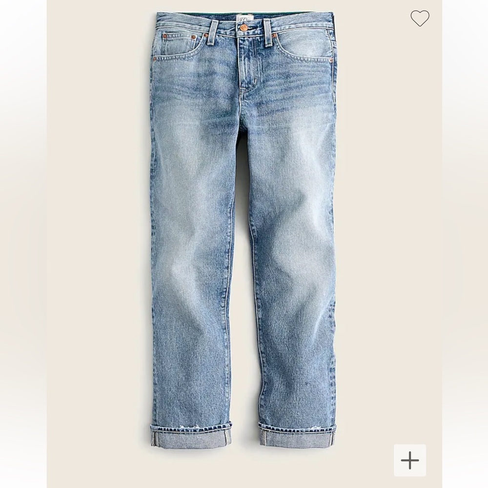 J.Crew slouchy boyfriend jeans in Simsbury wash